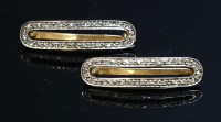 Lot 117 - A pair of Continental diamond set hair clips