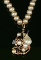 Lot 230 - A single row cultured freshwater pearl necklace