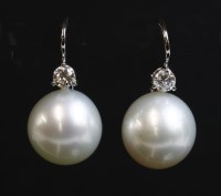 Lot 240 - A pair of Italian white gold