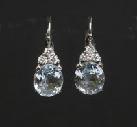 Lot 362 - A pair of Italian white gold