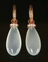 Lot 383 - A pair of Continental rose gold