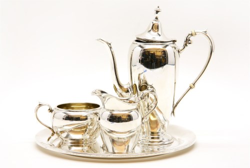 Lot 209 - A Gorham sterling silver bachelors coffee set