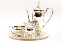 Lot 209 - A Gorham sterling silver bachelors coffee set