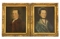 Lot 537 - English School
PORTRAIT OF A GENTLEMAN AND HIS WIFE 
half length
oil on canvas