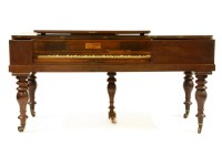 Lot 687 - A 19th century mahogany and rosewood square piano