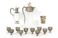 Lot 262 - A silver plated claret jug