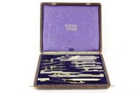Lot 72 - A cased set of drawing instruments