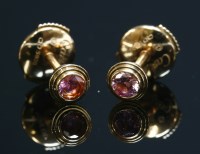 Lot 377 - A pair of 18ct gold