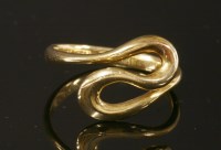 Lot 327 - A gold opening wave ring by Tiffany
