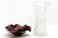 Lot 337A - A large cut glass vase