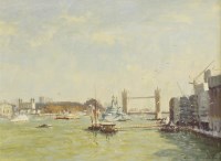 Lot 410 - James Longueville (b.1943)
'SPRING LIGHT ABOVE TOWER BRIDGE'
Signed l.r.