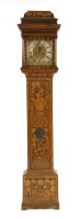 Lot 881 - A walnut marquetry longcase clock