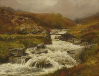 Lot 666 - Alexander Brownlie Docharty (1862-1940)
A HIGHLAND WATERFALL
Signed l.r.
