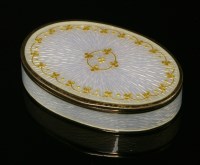 Lot 127 - A silver gilt enamel box