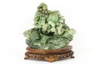 Lot 337 - A Chinese hardstone carving