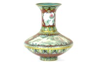 Lot 129 - A 20th century Chinese cloisonne vase