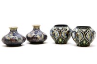 Lot 159 - Two pairs of Moorcroft vases