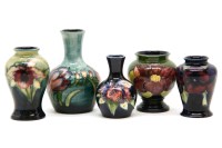 Lot 172 - Five Moorcroft vases