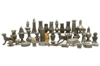 Lot 91 - A collection of pewter castors