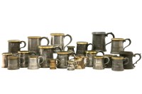 Lot 288 - A collection of pewter tankards