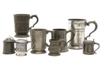 Lot 249 - A collection of mixed tankards and measures
