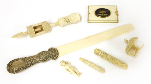 Lot 50 - A collection of ivory items