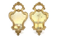 Lot 419 - A pair of early 20th century possibly Maltese girandole wall lights