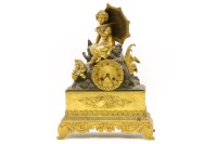 Lot 267 - A 19th century French ormalu gilt mantle clock