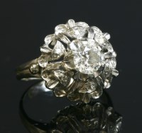 Lot 244 - A white gold diamond set cluster ring