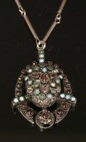 Lot 107 - An Austro-Hungarian gem set pendant