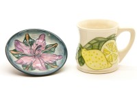 Lot 126 - Two Moorcroft trainee decorated items