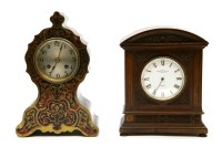 Lot 244 - A 19th century French boulle mantel clock