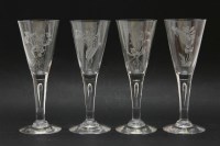 Lot 253 - A set of four Royal Academy and Darlington glass goblets
