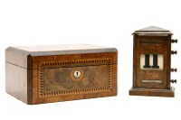 Lot 285 - A Victorian inlaid walnut workbox
