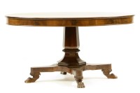 Lot 485 - A late 19th century oval mahogany breakfast table