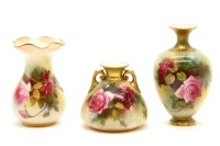 Lot 138 - Three Royal Worcester vases