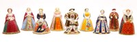 Lot 227 - A collection of nine connoisseur collection Royal Worcester porcelain candlesnuffers