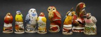 Lot 131 - A collection of various Royal Worcester porcelain candlesnuffers in the forms of birds