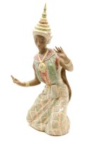 Lot 184 - A large Lladro porcelain figure of a Siamese dancer