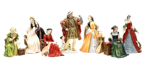 Lot 206 - A group of Royal Doulton porcelain figures