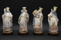 Lot 222 - Four Lladro porcelain figures of Kings