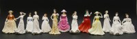 Lot 255 - A collection of thirteen Royal Doulton porcelain figures
