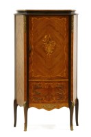 Lot 530 - A reproduction Kingwood and gilt metal mounted Louis XVI style serpentine fronted drinks cabinet