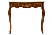 Lot 422 - A French Louis XVI style marble topped and gilt metal mounted console table