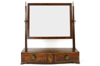 Lot 532 - A George III inlaid mahogany toilet mirror
