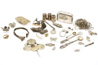 Lot 57 - A small quantity of silver and white metal items