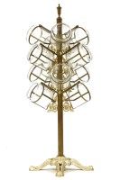 Lot 444 - A brass and iron sweet shop display stand