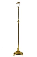 Lot 449 - An adjustable brass standard lamp