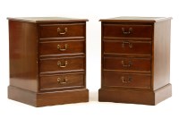 Lot 462 - A pair of mahogany veneered two drawer filing cabinets