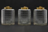 Lot 182 - Three shop dispensing glass jars